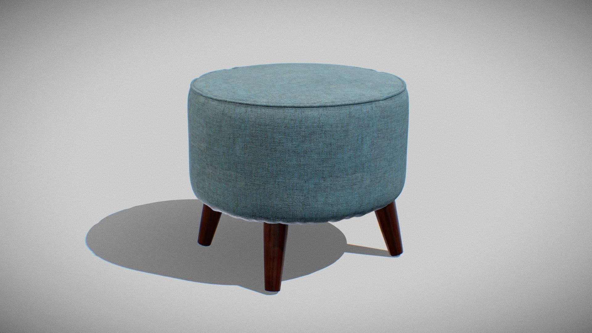 Round Jaxon Ottoman navy upholstery