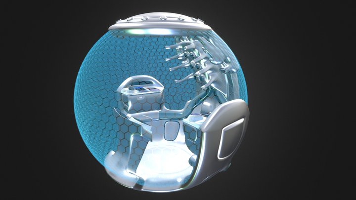 Alien Control Sphere 3D Model