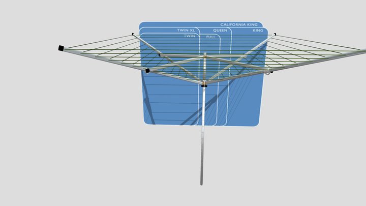Breezecatcher clothesline TS4-200 scale 3D Model