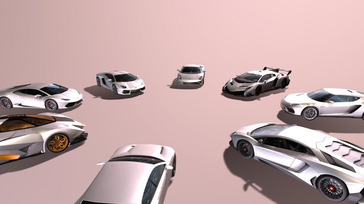 Asphalt 8 - All Lamborghinis 3D Model