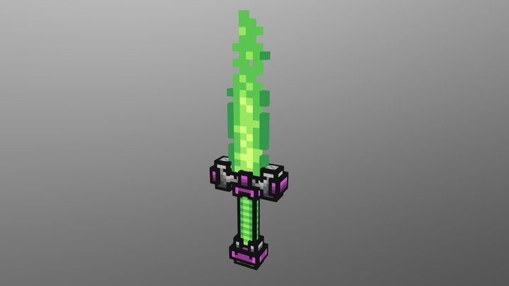 (pixel gun) Pixel Stream Sword 3D Model