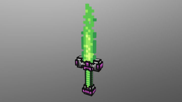 (pixel gun) Pixel Stream Sword 3D Model