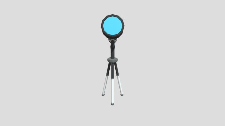 Low Poly Cartoon Telescope