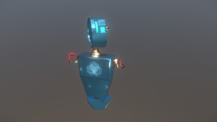 Low-Poly Robot Torso 3D Model