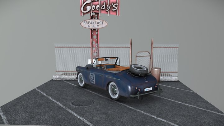 Car - austin a40 sport 3D Model