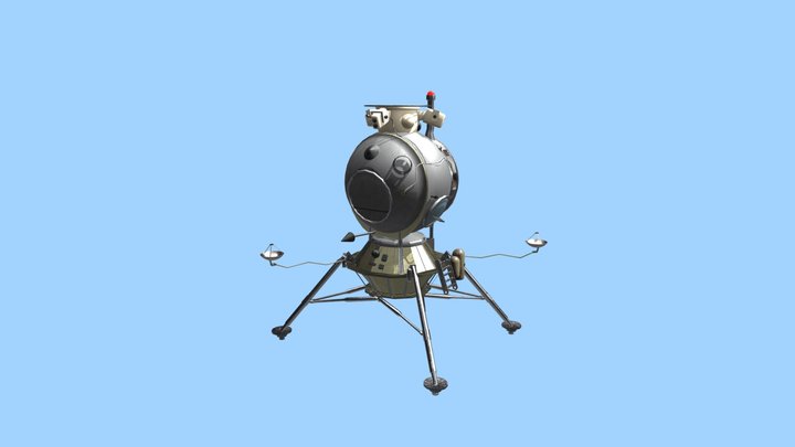 Lunar Ship LK LANDER 3D Model