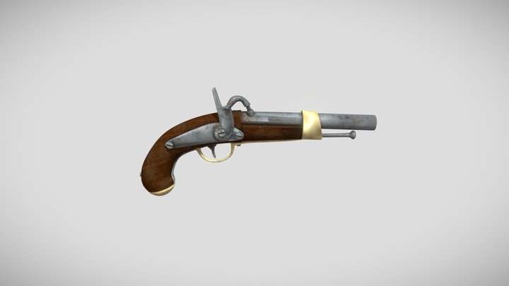 Percussion pistol / Pedersoli XIII 3D Model