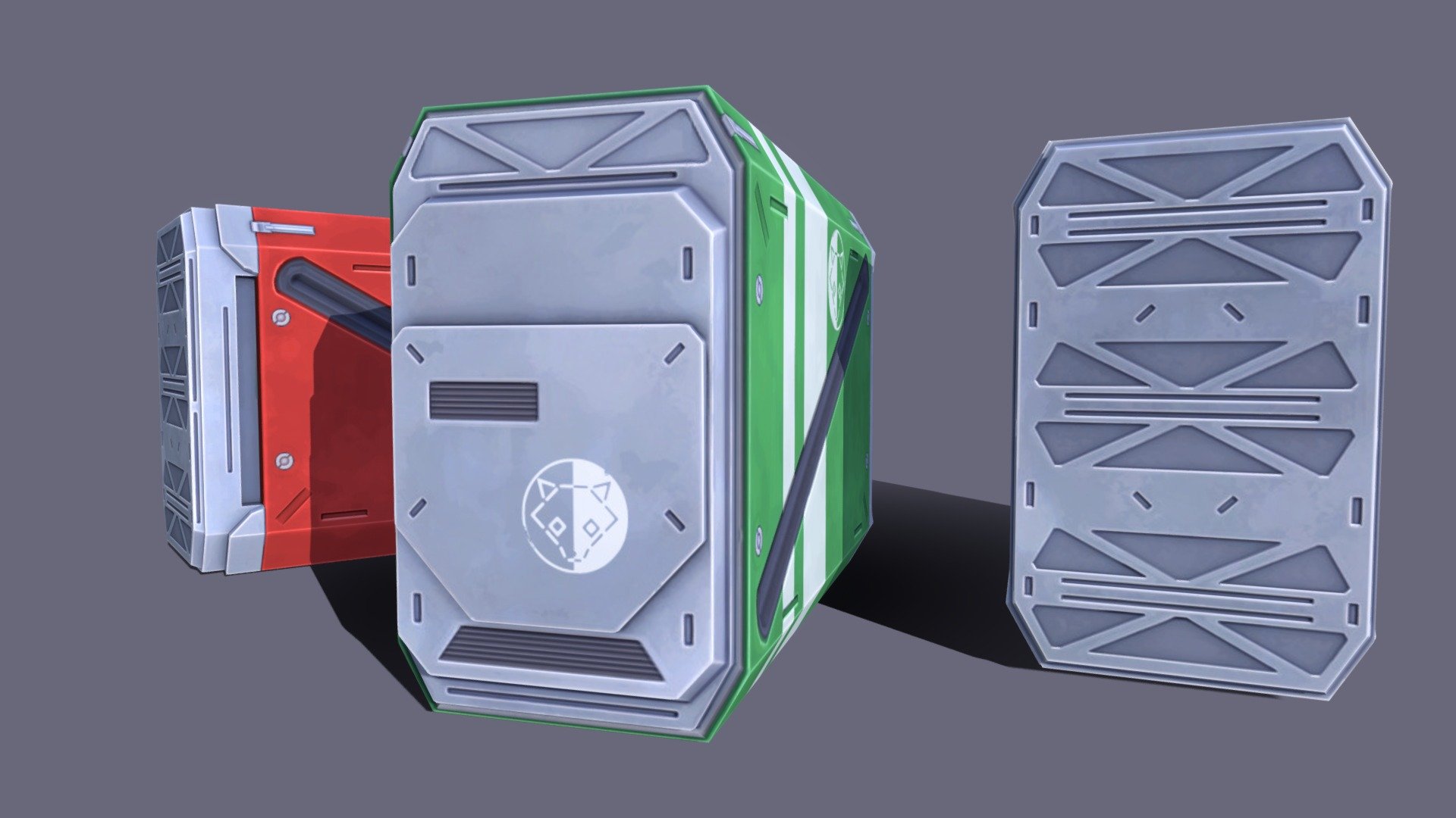 Sci-Fi Handpainted Crate - 3D model by kumabeer [e8e31e1] - Sketchfab