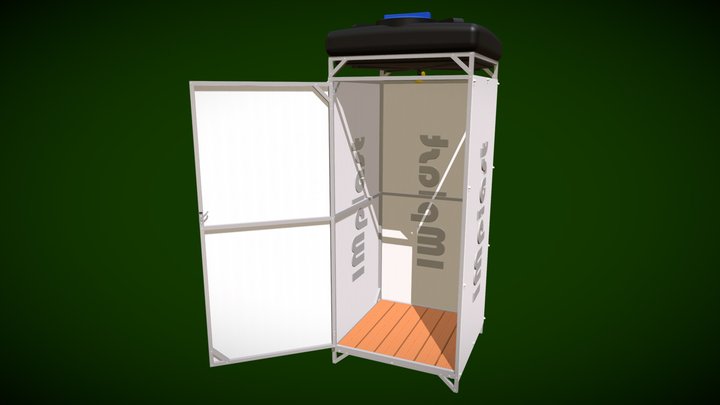 Outdoor Shower 1x1m 3D Model