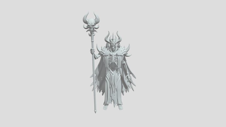 Lich Warlord Skeleton Miniature STL | Undead…