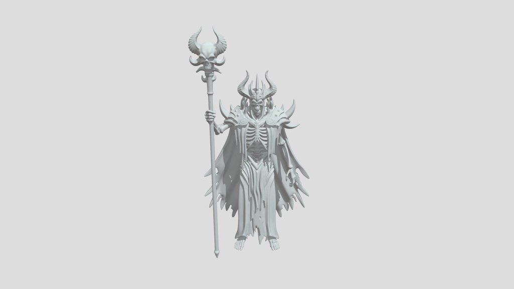 Lich Warlord Skeleton Miniature STL | Undead…