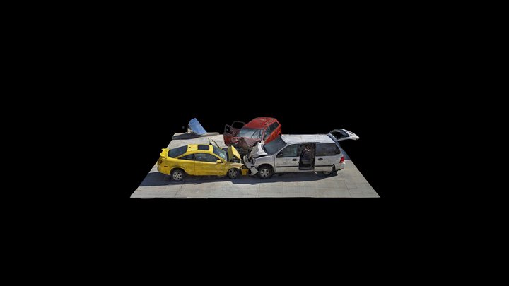 Three-Car Crash - Tri-City, Ohio 3D Model