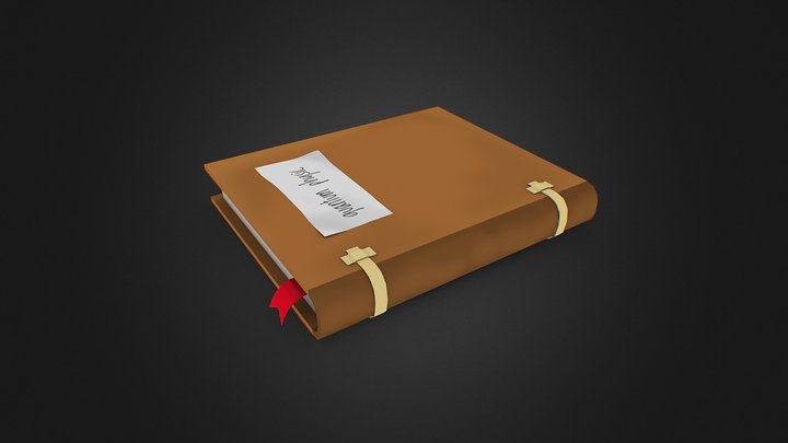 Low Poly Stylized Book 3D Model