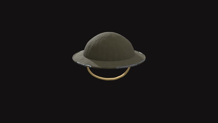 WW2 British Mk. II  Brodie Helmet 3D Model