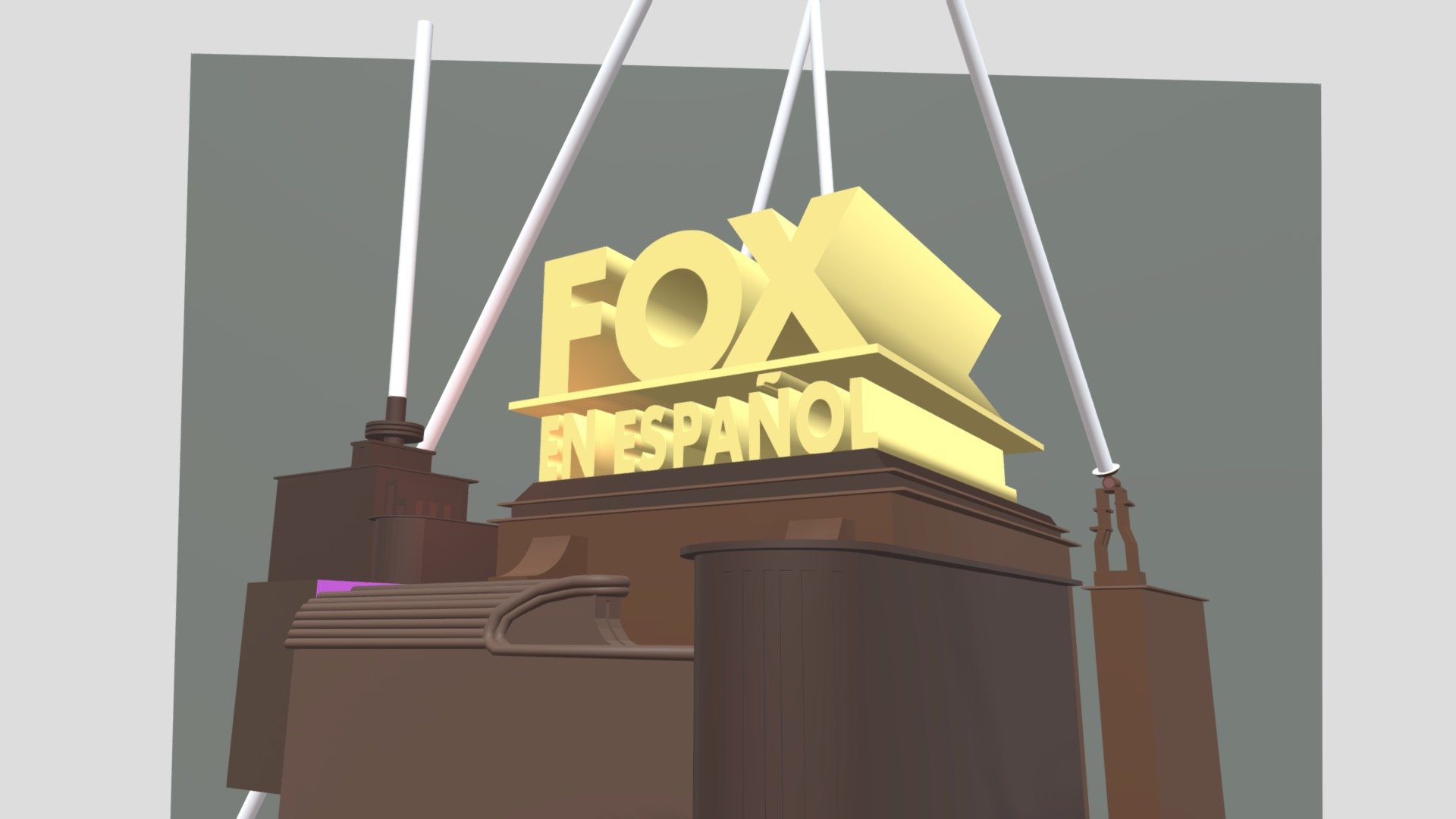 Fox En Espaol logo remake 2002 - Download Free 3D model by