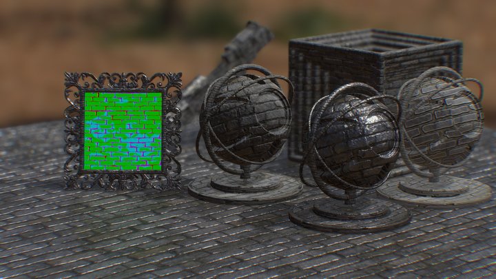Wall blocks RGB channel Material and Stylied