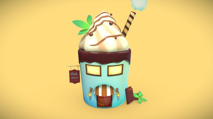 Mint Chocolate Shop 3D Model