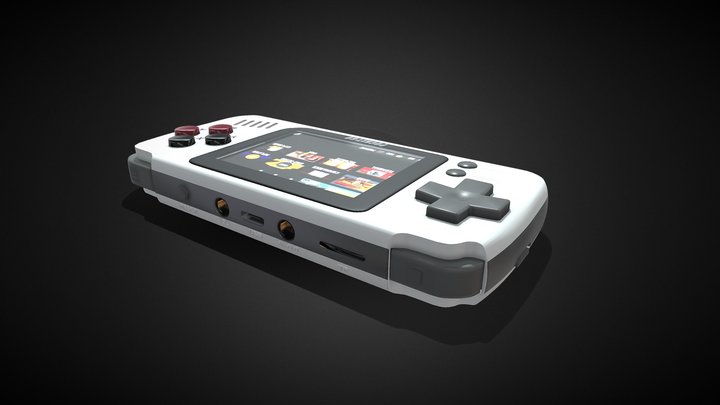 Retro Gaming Handheld - Pocket-Go v1 3D Model