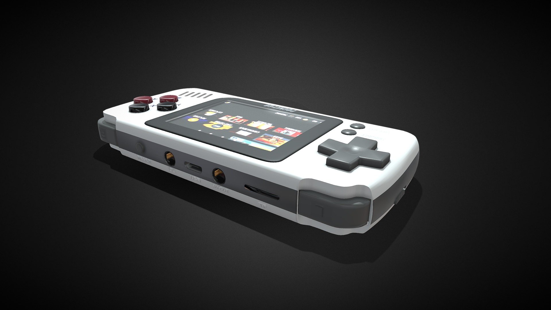 Retro Gaming Handheld PocketGo v1 Download Free 3D model by