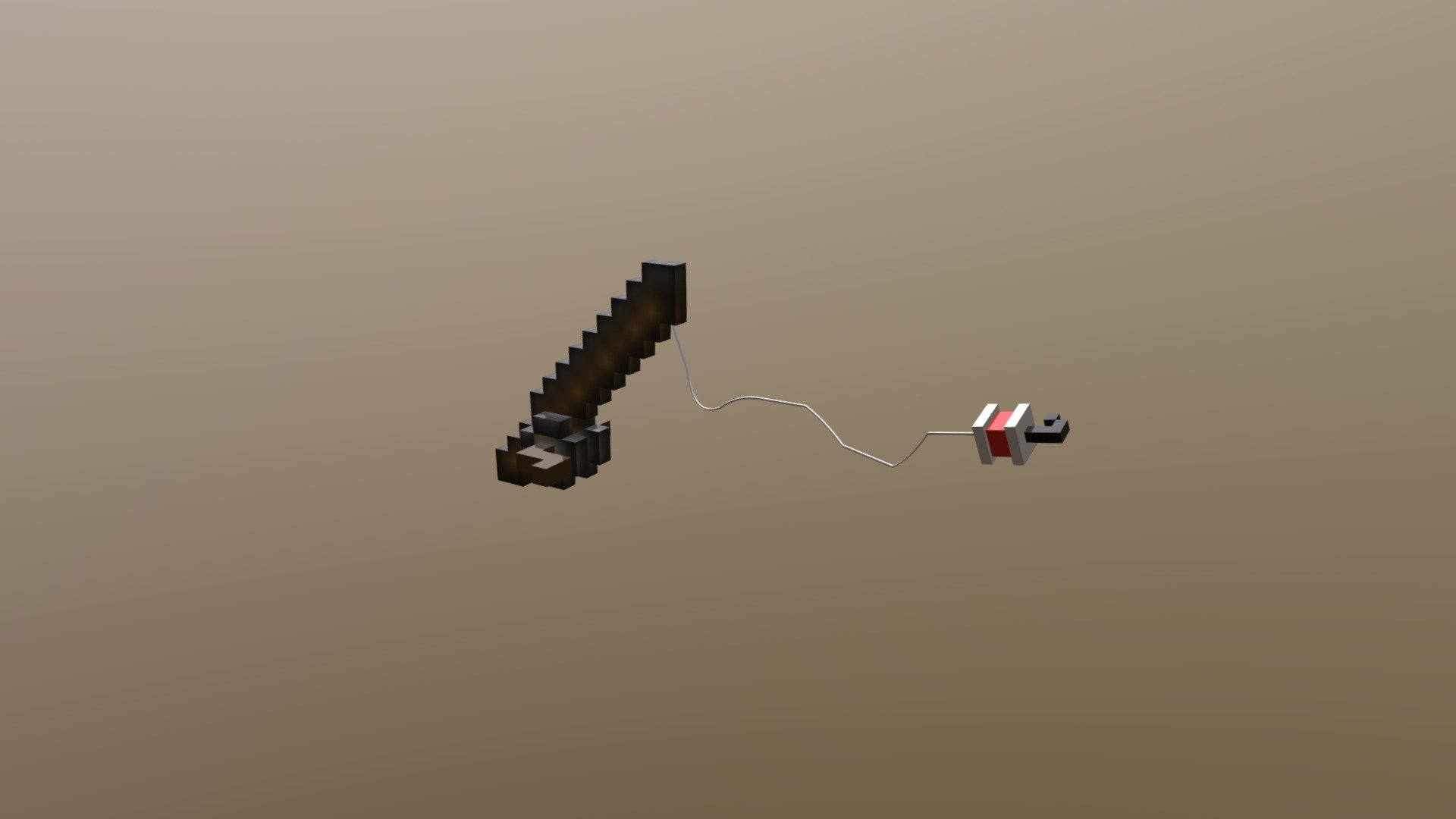 Fishing Rod (minecraft) - 3D model by AlexandrosB007gr