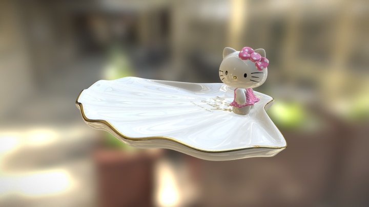 Hello Kitty陶瓷盘 3D Model