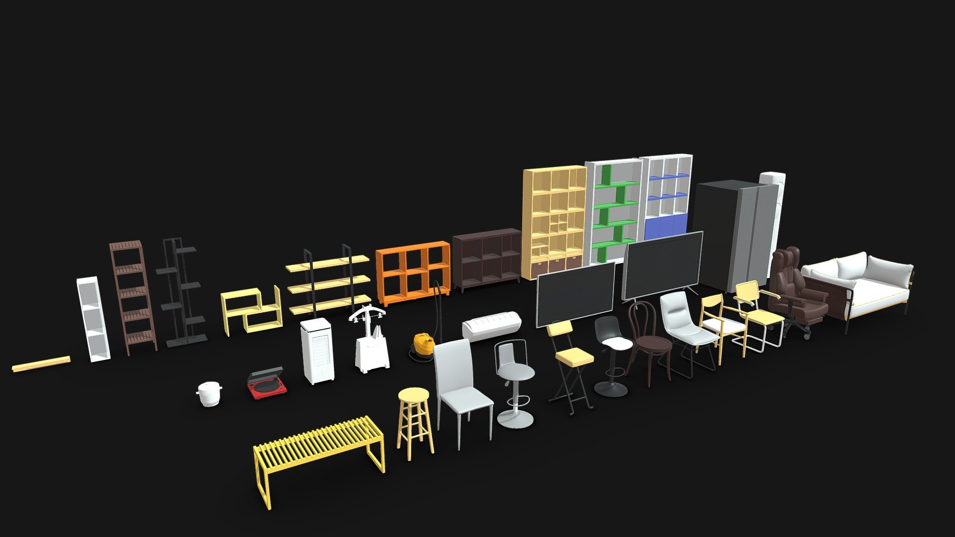 Low Poly Pack 7 - Buy Royalty Free 3D model by interior model (@interiormod...