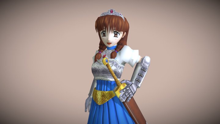 Armed Princess 3D Model