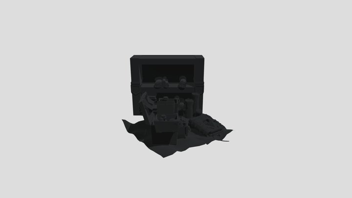 Witchbox Final- Spikes. Gold.CAN125 3D Model