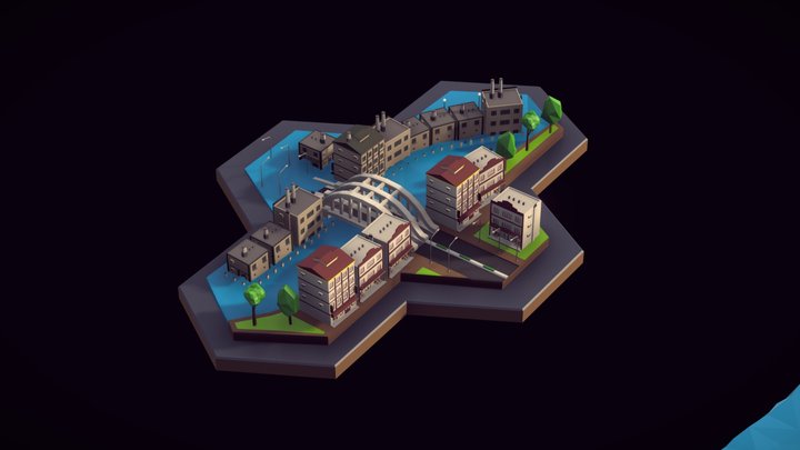 Diorama_Town 3D Model
