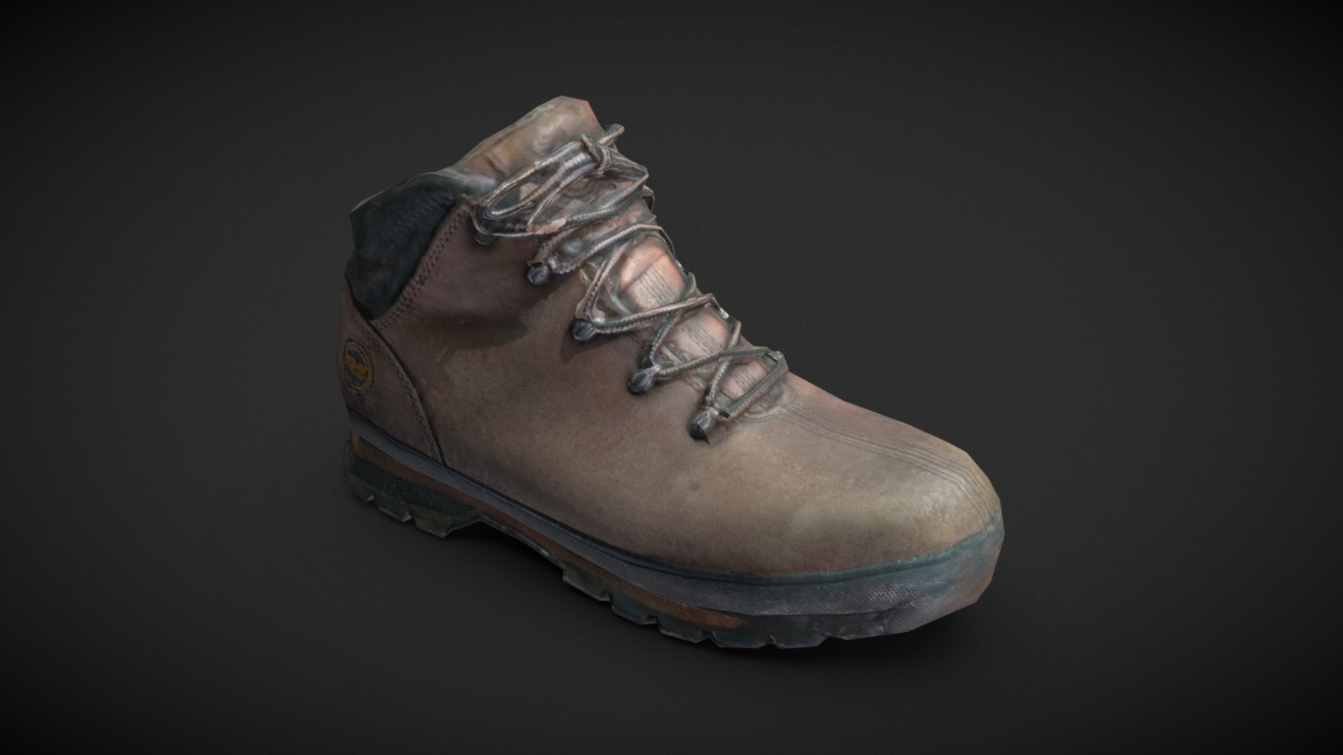 3D model Timberland security shoes – Low Poly - This is a 3D model of the Timberland security shoes - Low Poly. The 3D model is about a brown and black shoe.