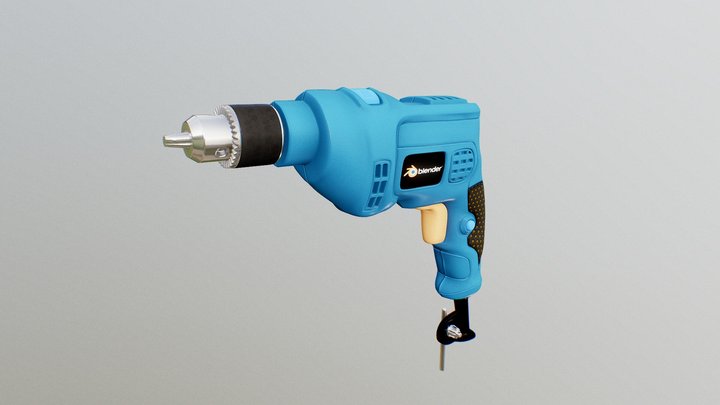Blender Drilling Machine V1 3D Model