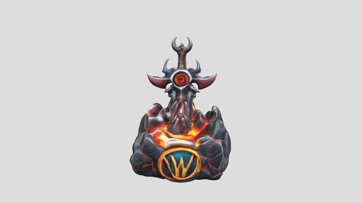 World of Warcraft Sword Trophy 3D Model