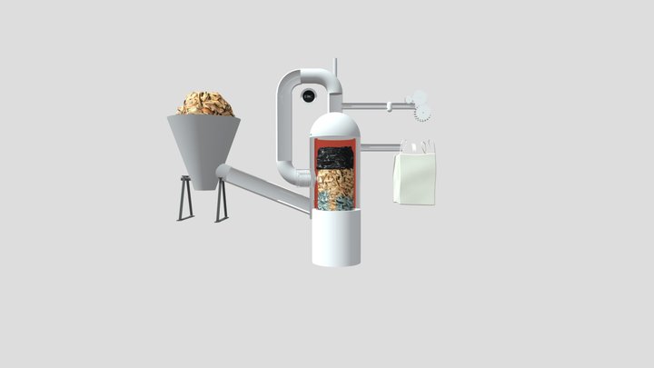 Pyrolyseanlage 3D Model