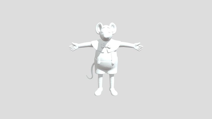 Mouse in Bow Tie - Pepík 3D Model