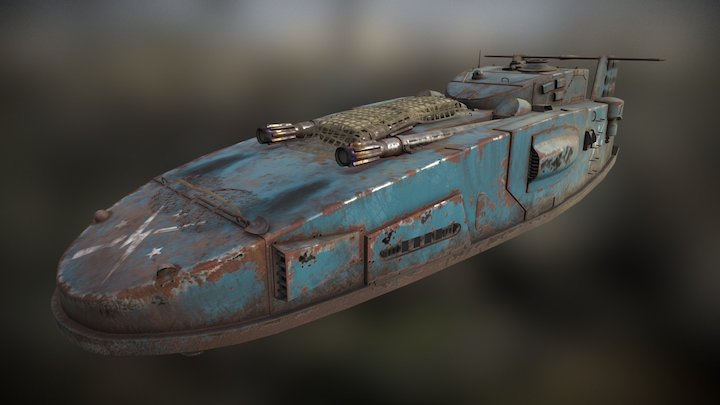 Fallout Inspired Hovertank 3D Model