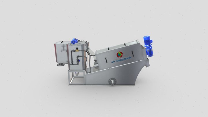 Шнековый обезвоживатель TURAN (ТУРАН) Ш-200-1 3D Model