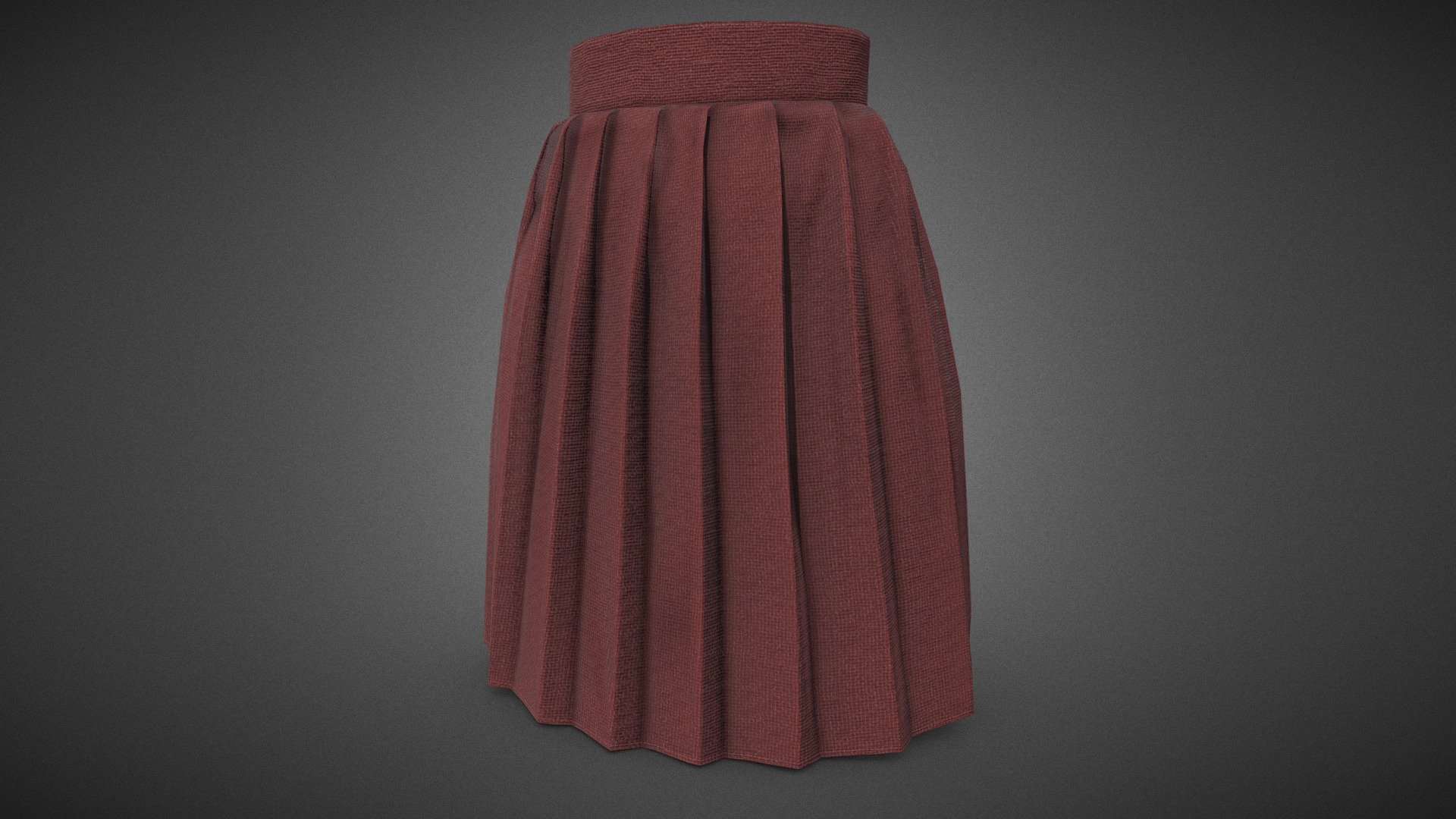 Pleated skirt clearance 3d model