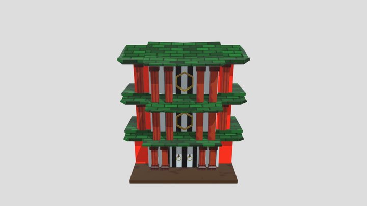 Asian Temple 3D Model