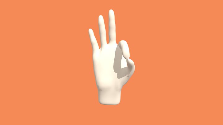 White Hand 3D Model