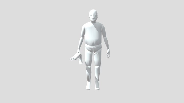 White Grandpa 3D Model