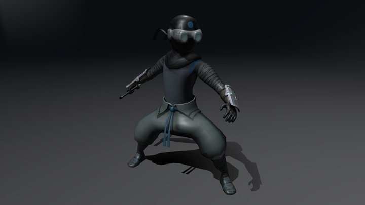SciFi Ninja 3D Model