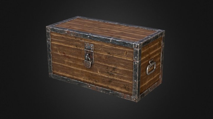 wooden chest 3D Model