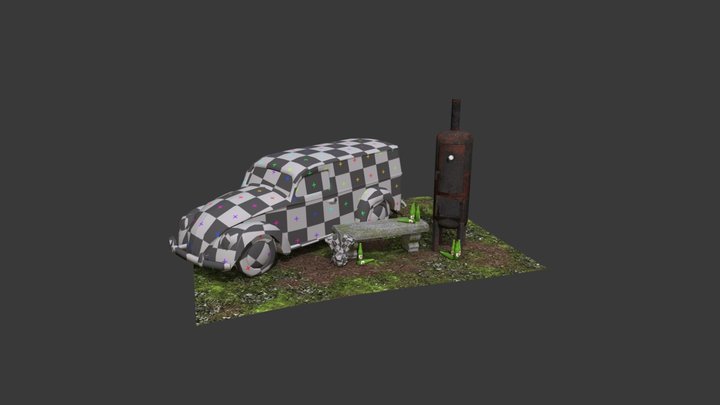 Forest Loner - Unwrap 2 More detailed props 3D Model