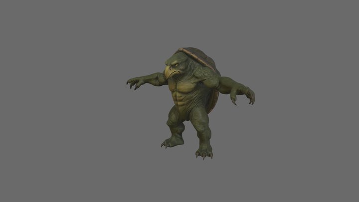 Muscular turtle 3D Model
