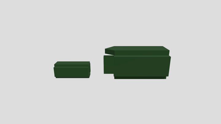 Craced glass bottle 3D Model