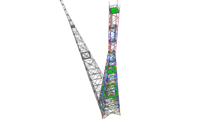 Башня молниеотвод 118 м. 3D Model