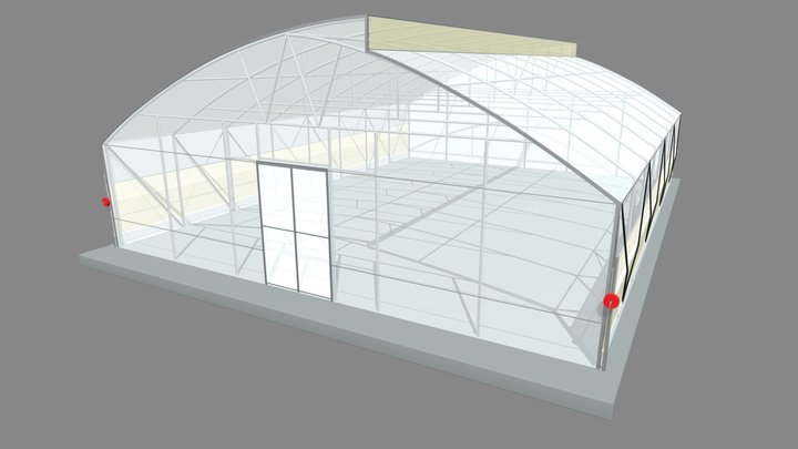 Greenhouse and polytunnels _ Model Z812 3D Model