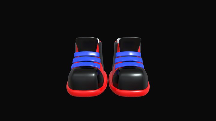 Botas estilizadas cartoon/Cartoon stylized boots 3D Model
