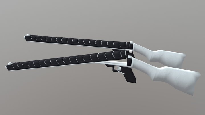 Double Barreled Shotgun 3D Model