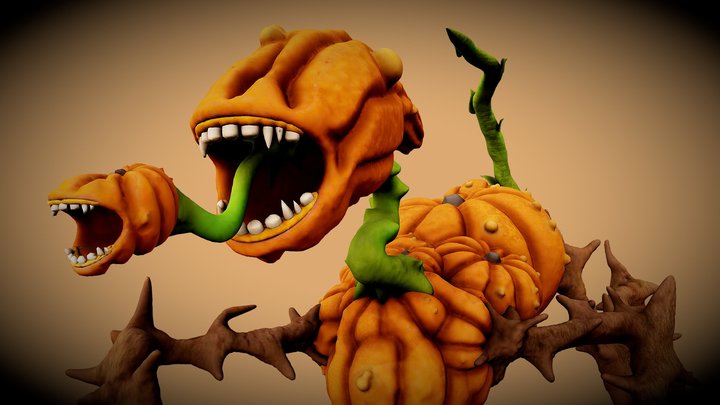 Pumpkin Xenomorph 3D Model